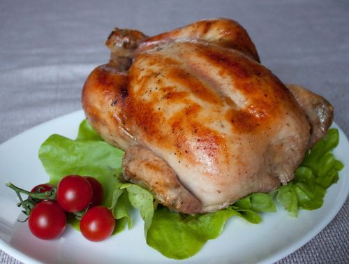 Рецепт запеченной курицы с печеным чесноком