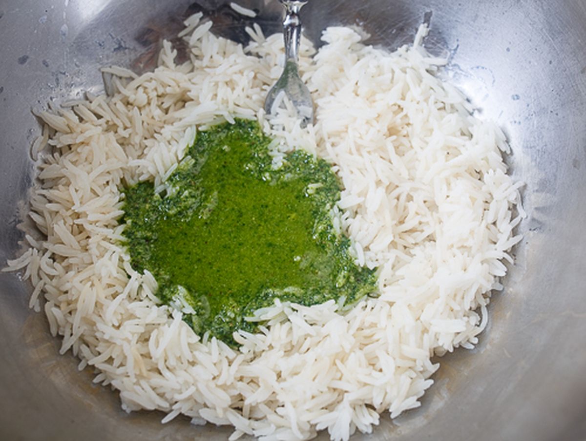 Рис с зеленью