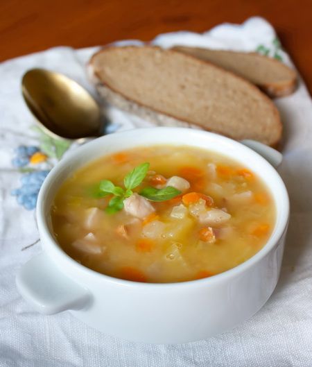 Рецепт простого горохового супа с ветчиной