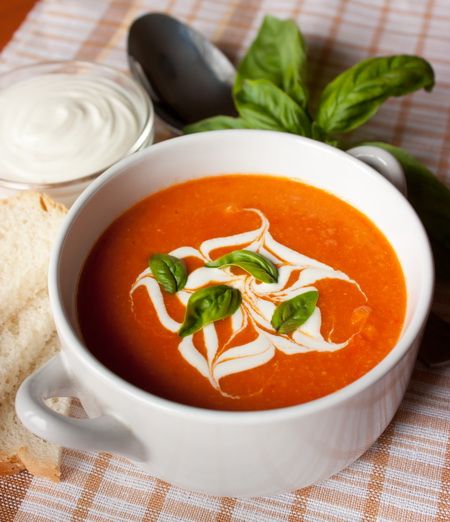 Рецепт томатного супа-пюре с нутом