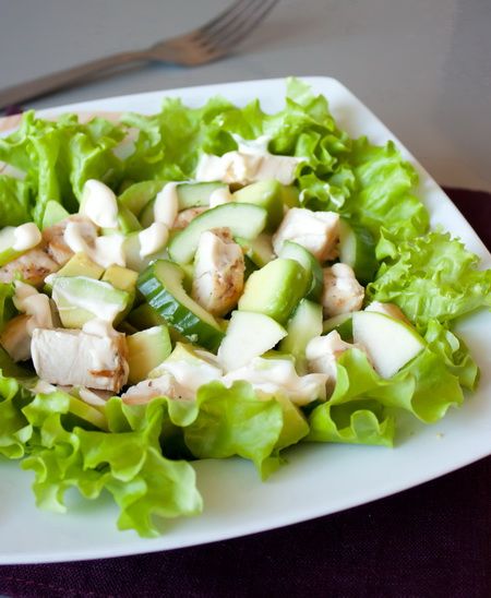 Рецепт салата из курицы с авокадо