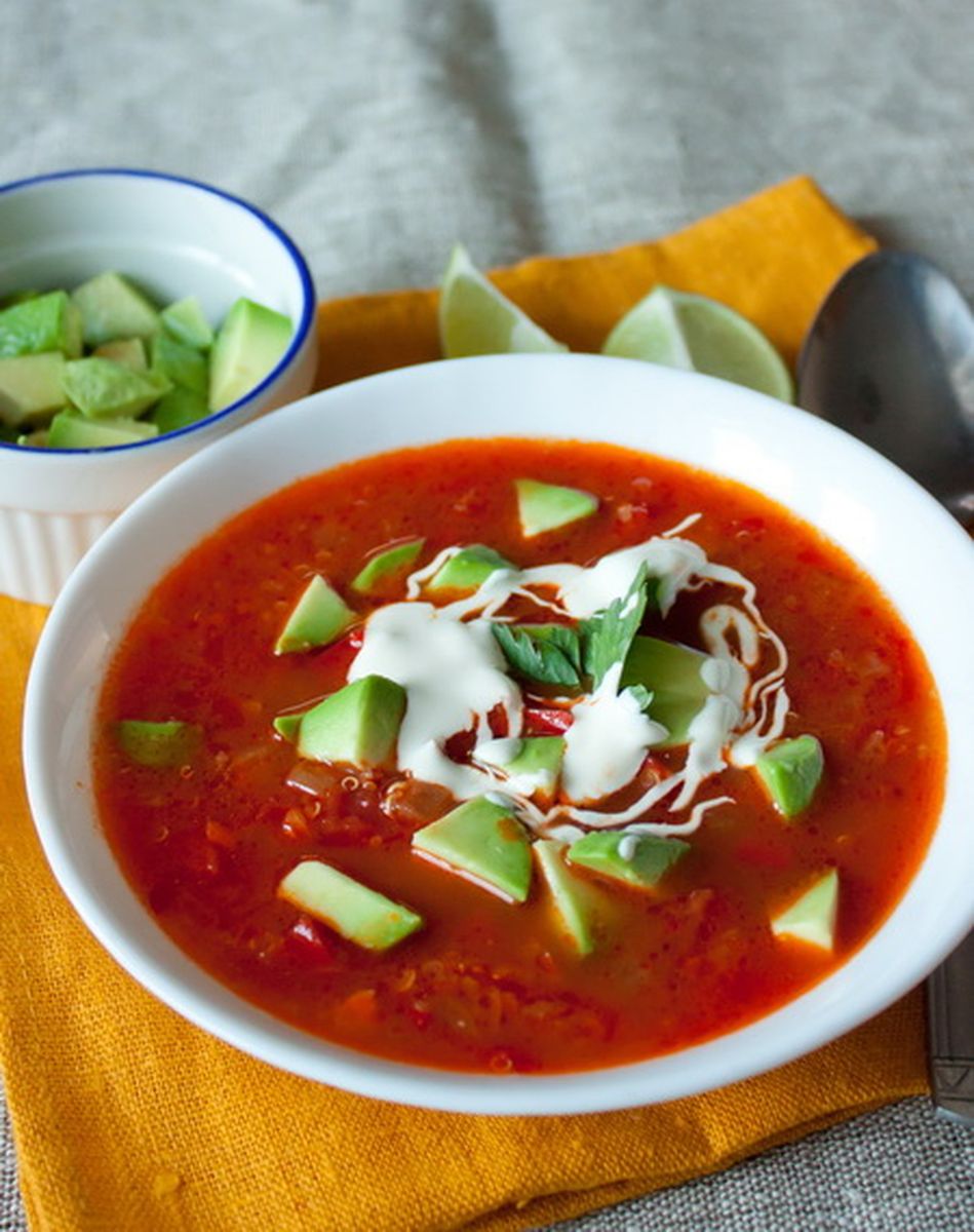 Рецепт острого овощной суп с киноа