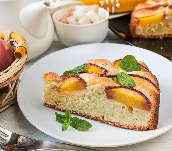 Рецепт персиково-миндального пирога