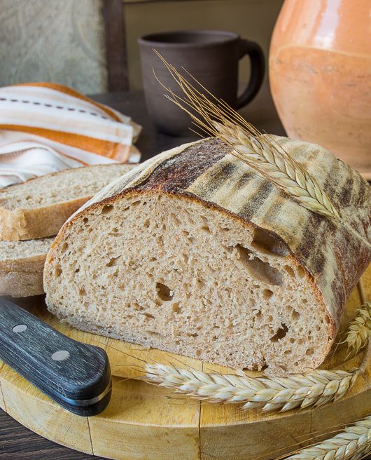 Рецепт пшеничного хлеба с ржаной мукой на закваске