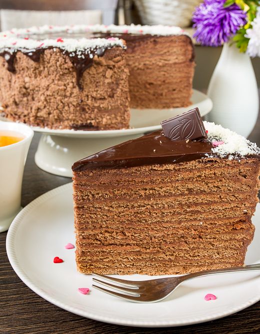 Рецепт шоколадно-медового торта