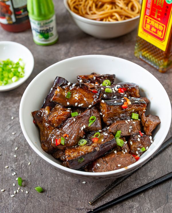 Рецепт говядины с баклажанами по-китайски
